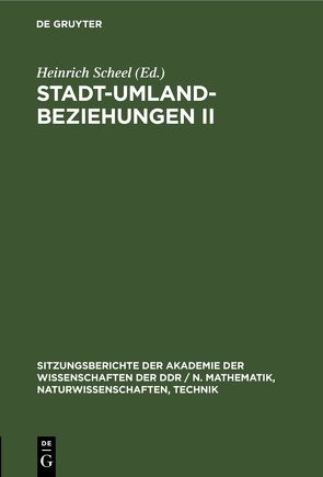 Stadt-Umland-Beziehungen II