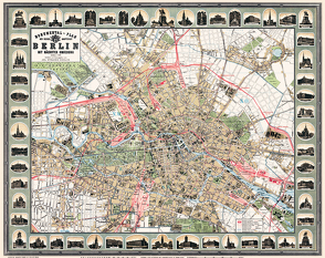 Stadtplan Monumentalplan der Reichshauptstadt Berlin 1896 von Heller,  M.