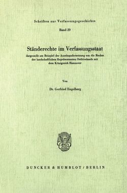 Ständerechte im Verfassungsstaat, von Engelberg,  Gerfried