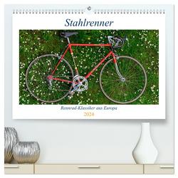Stahlrenner – Rennrad-Klassiker aus Europa (hochwertiger Premium Wandkalender 2024 DIN A2 quer), Kunstdruck in Hochglanz von Simlinger,  Wolfgang