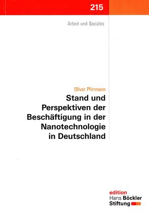 Stand und Perspektiven der Beschäftigung in der Nanotechnologie in Deutschland von Pfirrmann,  Oliver
