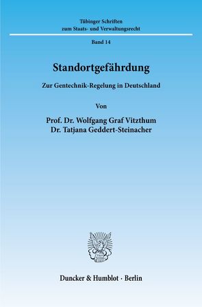 Standortgefährdung. von Geddert-Steinacher,  Tatjana, Vitzthum,  Wolfgang Graf