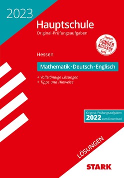 STARK Lösungen zu Original-Prüfungen Hauptschule 2023 – Mathematik, Deutsch, Englisch – Hessen