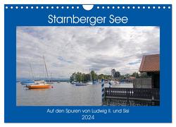 Starnberger See – Auf den Spuren von Ludwig II. und Sisi (Wandkalender 2024 DIN A4 quer), CALVENDO Monatskalender von Franz,  Ingrid