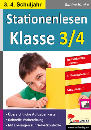 Stationenlesen Klasse 3/4 von Hauke,  Sabine