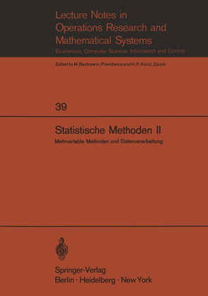 Statistische Methoden II von Walter,  E.
