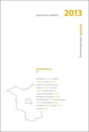 Statistisches Jahrbuch 2013 Brandenburg Buch und CD-ROM