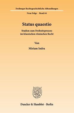 Status quaestio. von Indra,  Miriam