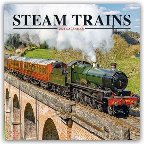 Steam Trains – Dampflokomotiven 2024 – 16-Monatskalender
