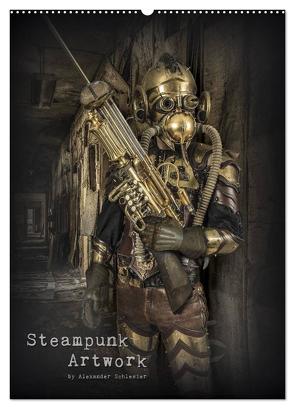 Steampunk Artwork (Wandkalender 2024 DIN A2 hoch), CALVENDO Monatskalender von Schlesier,  Alexander