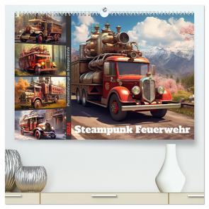 Steampunk Feuerwehr (hochwertiger Premium Wandkalender 2024 DIN A2 quer), Kunstdruck in Hochglanz von Löwer,  Sabine