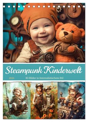 Steampunk Kinderwelt (Tischkalender 2024 DIN A5 hoch), CALVENDO Monatskalender von Löwer,  Sabine