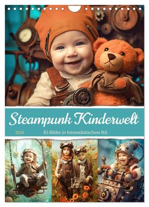 Steampunk Kinderwelt (Wandkalender 2024 DIN A4 hoch), CALVENDO Monatskalender von Löwer,  Sabine