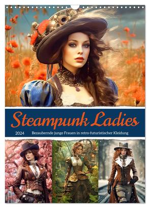 Steampunk Ladies (Wandkalender 2024 DIN A3 hoch), CALVENDO Monatskalender von Löwer,  Sabine