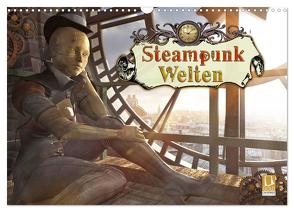 Steampunk Welten (Wandkalender 2024 DIN A3 quer), CALVENDO Monatskalender von Schröder,  Karsten