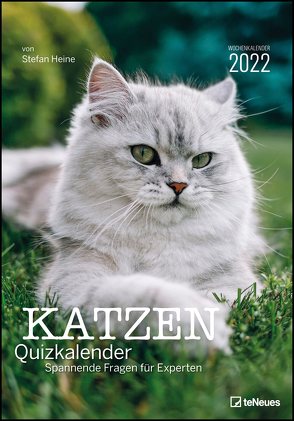 Stefan Heine Katzen Quizkalender 2022 Wochenkalender – Quizkalender – Rätselkalender – Jede-Woche-neue-Rätsel – Tierkalender – 23,7×34 von Heine,  Stefan