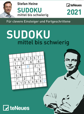 Stefan Heine Sudoku mittel bis schwierig 2021 – Tagesabreißkalender -11,8×15,9 – Rätselkalender – Knobelkalender von Heine,  Stefan