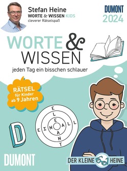 Stefan Heine Worte & Wissen Kids 2024 – Tagesabreißkalender – 11,8×15,9 -Rätselkalender – Tischkalender – Kinderkalender von Stefan Heine