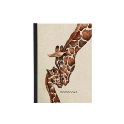 matabooks – Steifbroschur Dahara A6 „Giraffes love“ von Taisia,  Breiter