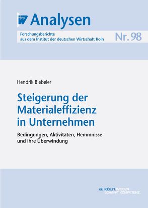 Steigerung der Materialeffizienz in Unternehmen von Biebeler,  Hendrik