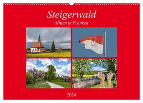 Steigerwald – Mitten in Franken (Wandkalender 2024 DIN A2 quer), CALVENDO Monatskalender von Will,  Hans