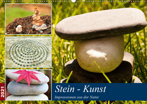 Stein-Kunst (Wandkalender 2021 DIN A2 quer) von by Sylvia Seibl,  CrystalLights