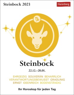 Steinbock Sternzeichenkalender 2023: Tagesabreißkalender. Mini-Tischkalender 2023 mit täglichem Horoskop. Kleiner Kalender mit täglichem Blick in die Sterne. von Harenberg, Satorius,  Robert