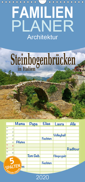 Steinbogenbrücken in Italien – Familienplaner hoch (Wandkalender 2020 , 21 cm x 45 cm, hoch) von LianeM