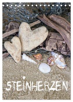 Steinherzen 2024 (Tischkalender 2024 DIN A5 hoch), CALVENDO Monatskalender von Haase,  Andrea