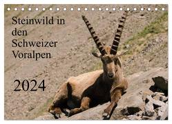 Steinwild in den Schweizer Voralpen (Tischkalender 2024 DIN A5 quer), CALVENDO Monatskalender von W. Saul,  Norbert