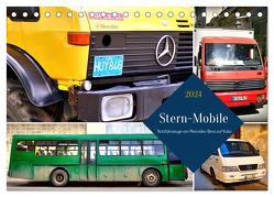 Stern-Mobile – Nutzfahrzeuge von Mercedes-Benz auf Kuba (Tischkalender 2024 DIN A5 quer), CALVENDO Monatskalender von von Loewis of Menar,  Henning
