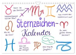 Sternzeichen-Kalender (Wandkalender 2024 DIN A4 quer), CALVENDO Monatskalender von Kleinhans - Kritzelfee,  Martje