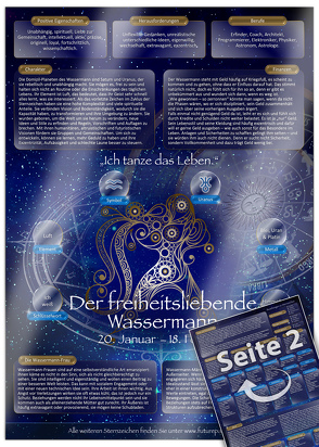 Sternzeichen Wassermann 2023 – Die Horoskop- und Charakter-Karte für Liebe, Partnerschaft, Beruf, Finanzen und Gesundheit von Cremer,  Yella