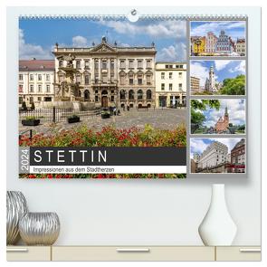 STETTIN Impressionen aus dem Stadtherzen (hochwertiger Premium Wandkalender 2024 DIN A2 quer), Kunstdruck in Hochglanz von Viola,  Melanie