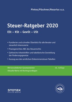 Steuer-Ratgeber 2020 von Henseler,  Frank, Pinkos,  Erich, Püschner,  Wolfgang