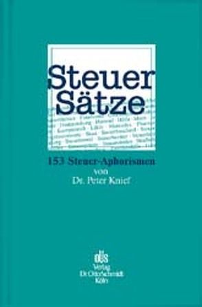 Steuer-Sätze von Knief,  Peter