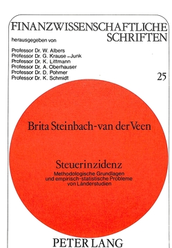 Steuerinzidenz von Steinbach-van der Veen,  B.