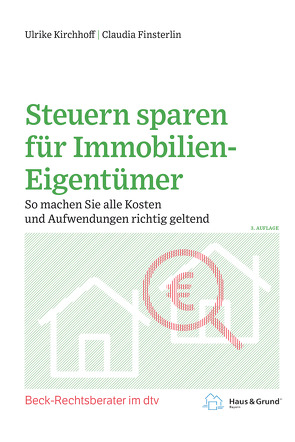 Steuern sparen für Immobilien-Eigentümer von Finsterlin,  Claudia, Kirchhoff,  Ulrike