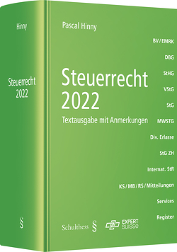 Steuerrecht 2022 (PrintPlu§) von Hinny,  Pascal