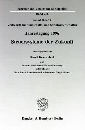 Steuersysteme der Zukunft. von Krause-Junk,  Gerold