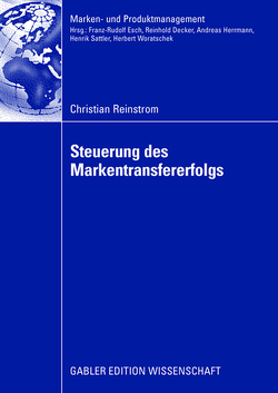 Steuerung des Markentransfererfolgs von Reinstrom,  Christian, Sattler,  Prof. Dr. Henrik