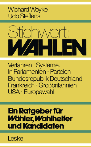 Stichwort: Wahlen von Woyke,  Wichard