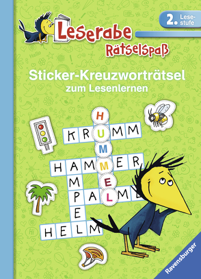 Leserabe: Sticker-Kreuzworträtsel zum Lesenlernen (2. Lesestufe), grün von Johannsen,  Anne, Penner,  Angelika, Schulmeyer,  Heribert
