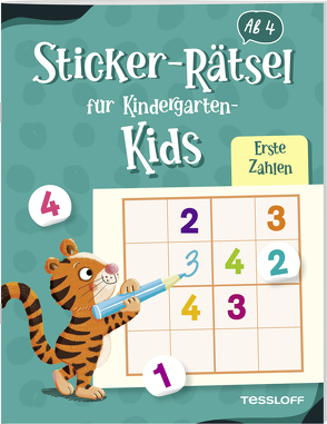 Sticker-Rätsel für Kindergarten-Kids. Erste Zahlen von Thau,  Christine