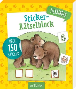 Sticker-Rätselblock Tierkinder von Peikert,  Marlit