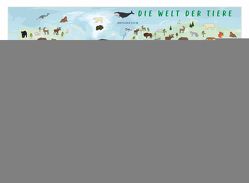 StickerKarte: Weltkarte für Kinder mit großem Stickerbogen mit Tieren zum Aufkleben, DIN A1