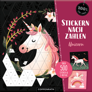 Stickern nach Zahlen Unicorn von Susanna Hatkemper