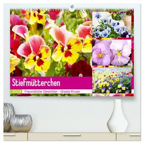 Stiefmütterchen Freundliche Gesichter (hochwertiger Premium Wandkalender 2024 DIN A2 quer), Kunstdruck in Hochglanz von Kruse,  Gisela