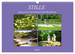 Stille. Japanische Gartenkunst und Weisheiten (Wandkalender 2024 DIN A3 quer), CALVENDO Monatskalender von Marten,  Martina