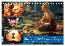 Stille, Stärke und Yoga (Tischkalender 2024 DIN A5 quer), CALVENDO Monatskalender von Waurick,  Kerstin